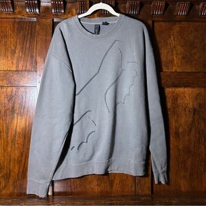 Fox Gear Men's Gray Sweatshirt with Large Fox Logo Graphic - Size XL